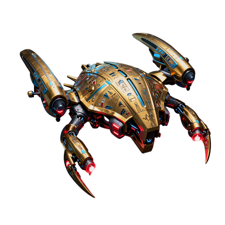 Bonus Crab Kampfdrohne mit Laser-Klauen und holografischen Hieroglyphen